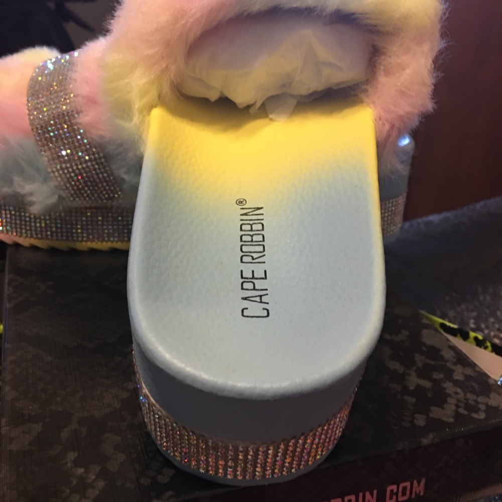 Fuzzy Bling Rainbow slides